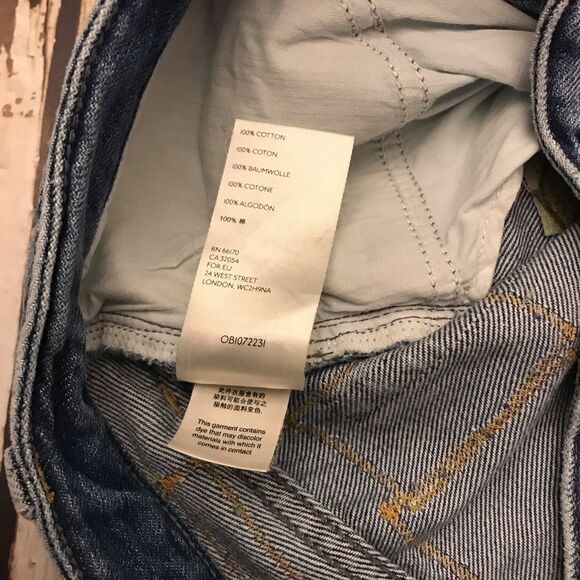 OOAK We The Free Upcycled Denim Cutoff Foral & Patch Shorts Button Front Sz 26 - Picture 12 of 15